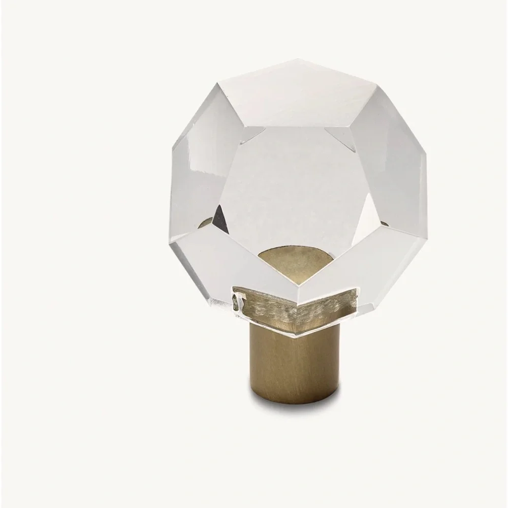 NEW🩶Restoration hardware Camden crystal 1.00 knob polished silver $22
